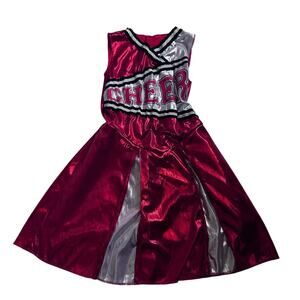 Red and Silver Cheerleader Costume - Size Flexible